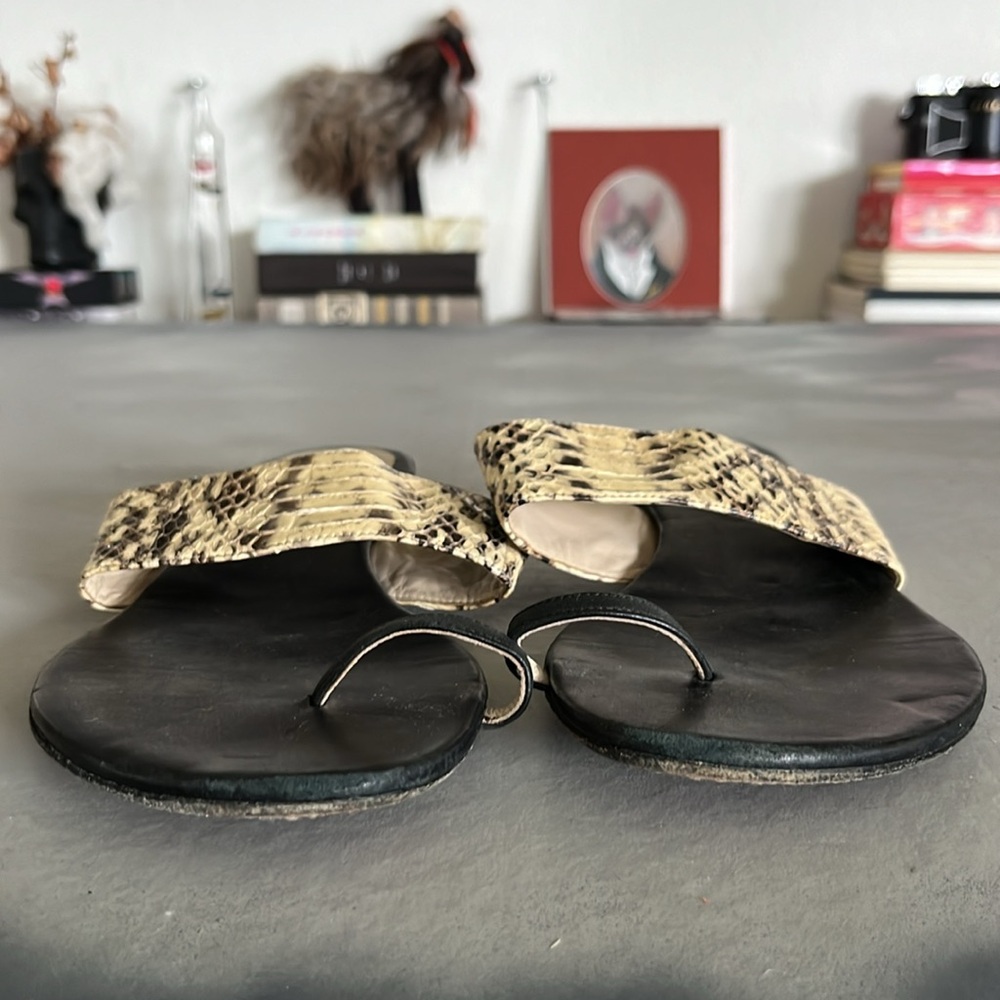 Kors Michael Kors Python Snake Embossed Toe Ring … - image 3